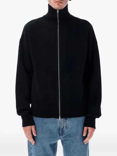 Extreme Cashmere Xtra Out Zip-front Cardigan In Black