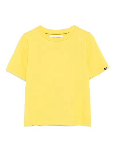 EXTREME CASHMERE EXTREME CASHMERE YELLOW CREW NECK T-SHIRT