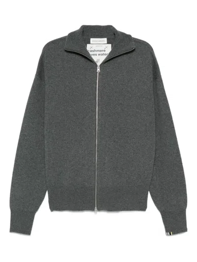 Extreme Cashmere Zip-front Cashmere Cardigan In Gray