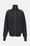 Extreme Cashmere Xtra Out High-neck Zip-front Cardigan In Gray