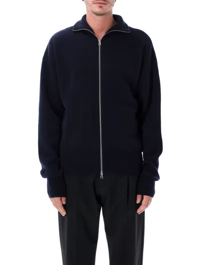 Extreme Cashmere Zip-front Cashmere Cardigan In Blue