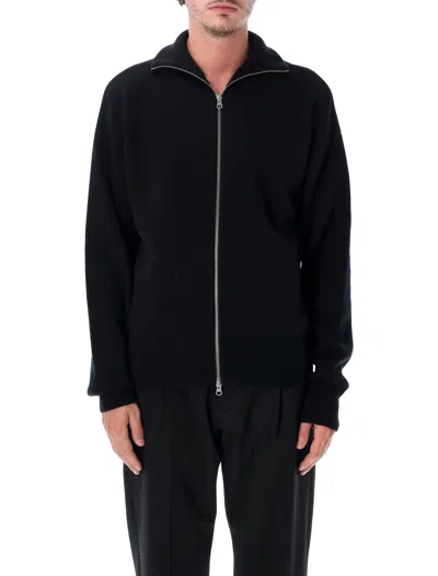 Extreme Cashmere Zip-up Cashmere Sweater In Nero
