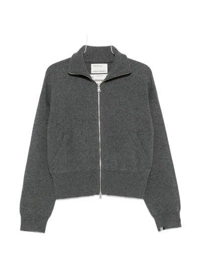 Extreme Cashmere Zip-up Knitted Sweater In Gray