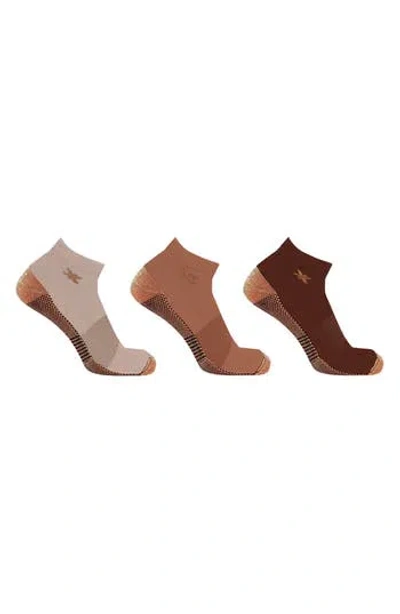 Extreme Fit 3-pack Copper Infused Ankle Length Compression Socks