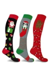Extreme Fit 3-pack Knee High Compression Socks In Multi