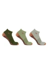 Extreme Fit 3-pack Ankle Compression Socks In Evergreen Forest
