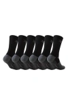 Extreme Fit 6-pack Dri Tech Moisture Control Socks In Black