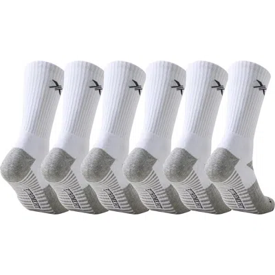 Extreme Fit 6-pack Dri Tech Moisture Control Socks In White