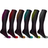 Extreme Fit Assorted 6-pack Everyday Wear Support Compression Knee Socks In Black Assorted
