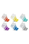 Extreme Fit Assorted 6-pack Ultra V Stripe Compression Ankle Socks In White Assorted
