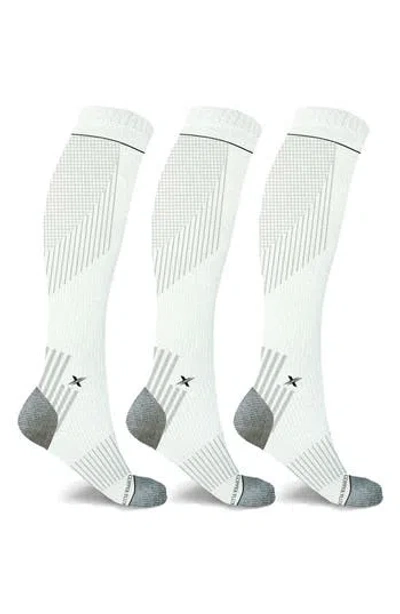Extreme Fit Pack Of 3 Copper Compression Socks In White