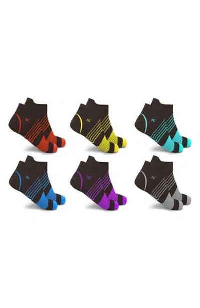 Extreme Fit Ultra V Stripe Compression Ankle Socks In Black Assorted