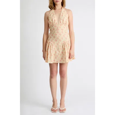 Extro & Vert Alice Halter Minidress In Neutral