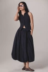 Extro & Vert Lily Collared Vest Top In Blue