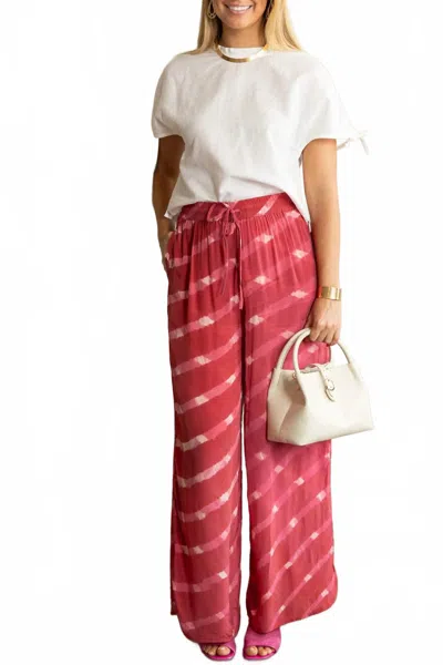 Ex-voto Aiden Wide Leg Trouser In Raspberry In Pink