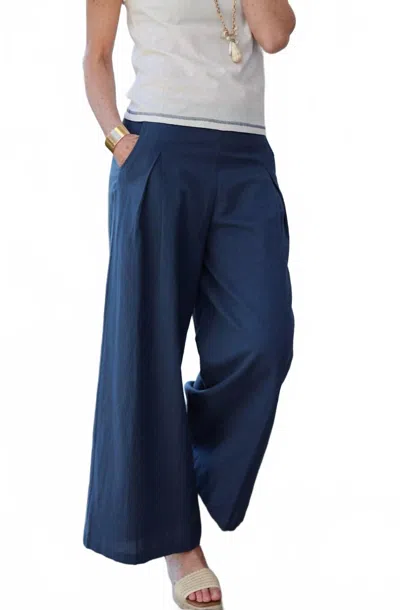 Ex-voto Hayley Pant In Navy In Blue