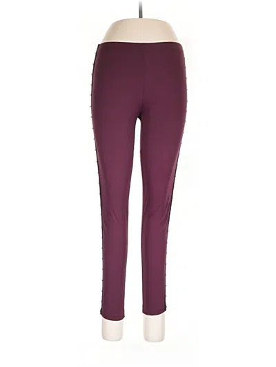 Pre-owned Eye Candy Active Pants In Burgundy
