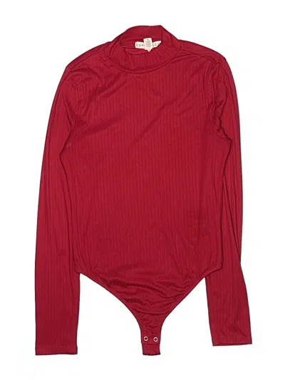 Pre-owned Eye Candy Bodysuit In Burgundy