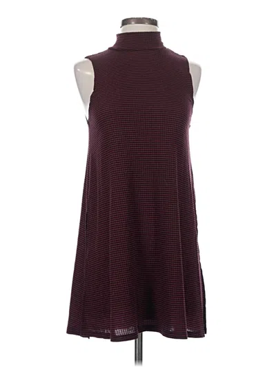 Pre-owned Eye Candy Casual Dress In Burgundy