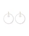 Eye Candy La 14k Plated Anna Freshwater Pearl Loop Earring