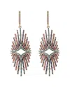 Eye Candy La 14k Plated Cz Multi Color Ashley Drop Earrings