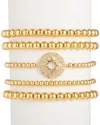Eye Candy La 18k Plated Cz Crystal Northstar Stretch Bracelet