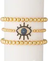 Eye Candy La 18k Plated Cz Crystal Sunset Eye Bracelet Set