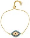 Eye Candy La 18k Plated Cz Isabella Adjustable Bracelet