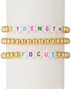 Eye Candy La 18k Plated Strength & Focus Bracelet Set