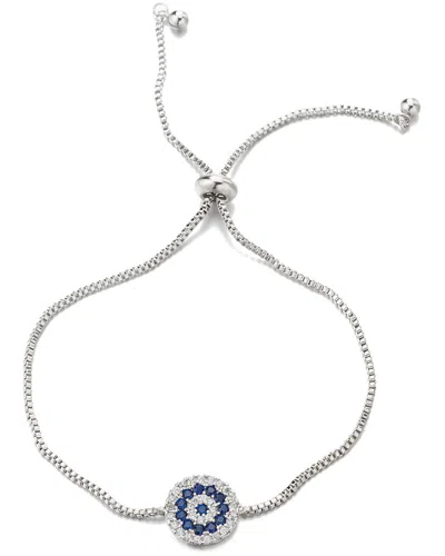 Eye Candy La 24k Plated Cz Evil Eye Adjustable Bracelet
