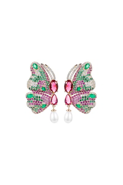 Eye Candy La Adonis Earrings In Green