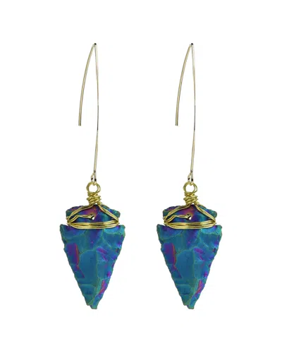 Eye Candy La Agate Arrowhead Earrings