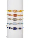 Eye Candy La Agate Happiness Stone Affirmation Bracelet Set