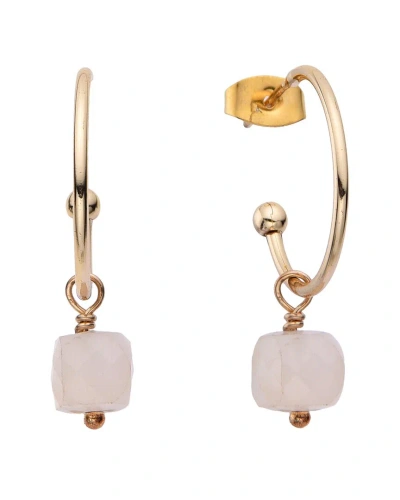 Eye Candy La Agate Jeanna Half Loop Earrings In Gold