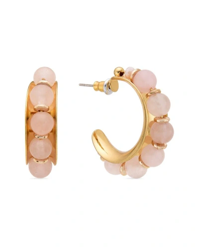 Eye Candy La Agate Mia Half Loop Earrings In Gold