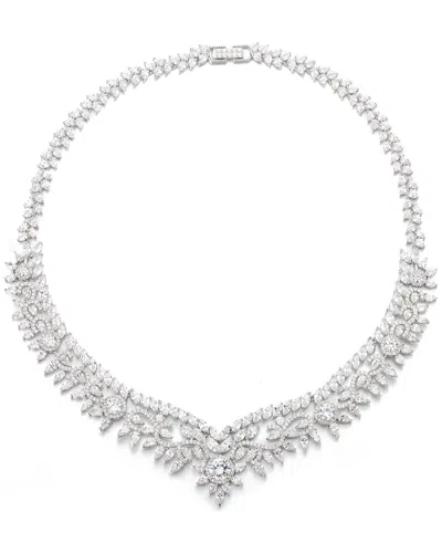 Eye Candy La Agnes Cz Crystal Tennis Necklace In Neutral