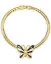 Eye Candy La Alexis Butterfly Bib Necklace In Gold