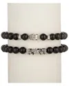 Eye Candy La Alloy Onyx Buddha Set Bracelet