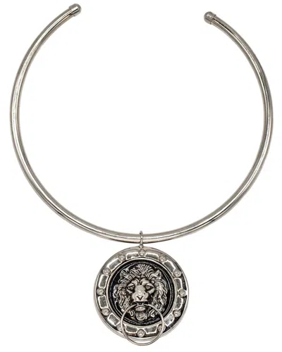 Eye Candy La Amanda Lion Cuff Necklace In Metallic