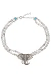 Eye Candy La The Luxe Collection Anya Elephant Necklace In Silver