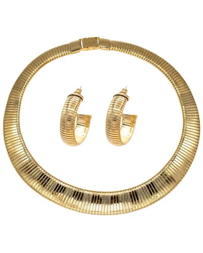 Eye Candy La Ashley 2 Piece Necklace Earring Set In Gold