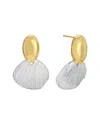 Eye Candy La Deniz Shell Drop Earrings In Gold
