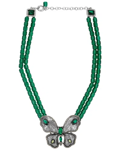 Eye Candy La Azura Beaded Statement Bib Necklace In Multi