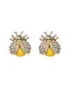 Eye Candy La Beetle Studs In Gold