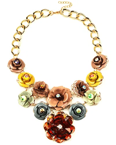 Eye Candy La The Luxe Collection New Fall Flower Necklace In Multi