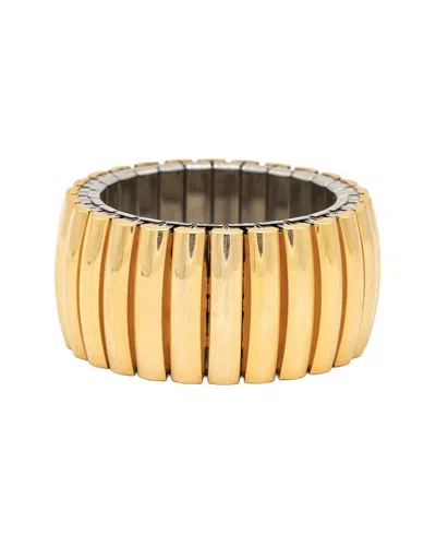 Eye Candy La Brooke Stretch Mesh Bracelet In Gold