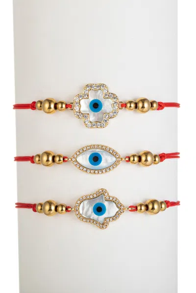 Eye Candy La Celine Bracelet Set In Gold