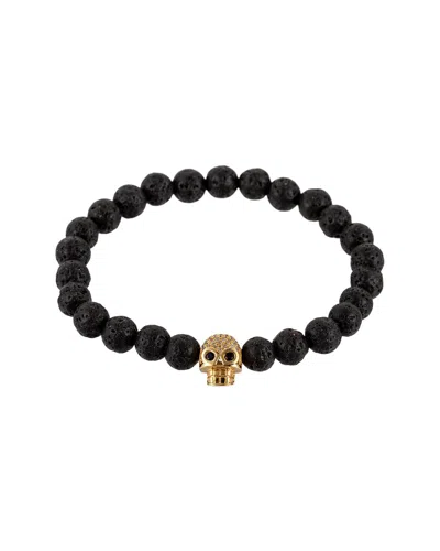 EYE CANDY LA EYE CANDY LA CHAKRA BEADED SKULL STRETCH BRACELET