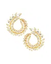 Eye Candy La Charlotte 24k Gold Plated Cz Loop Earrings