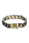 Eye Candy La The Bold Collection Titanium Christian Bracelet In Black